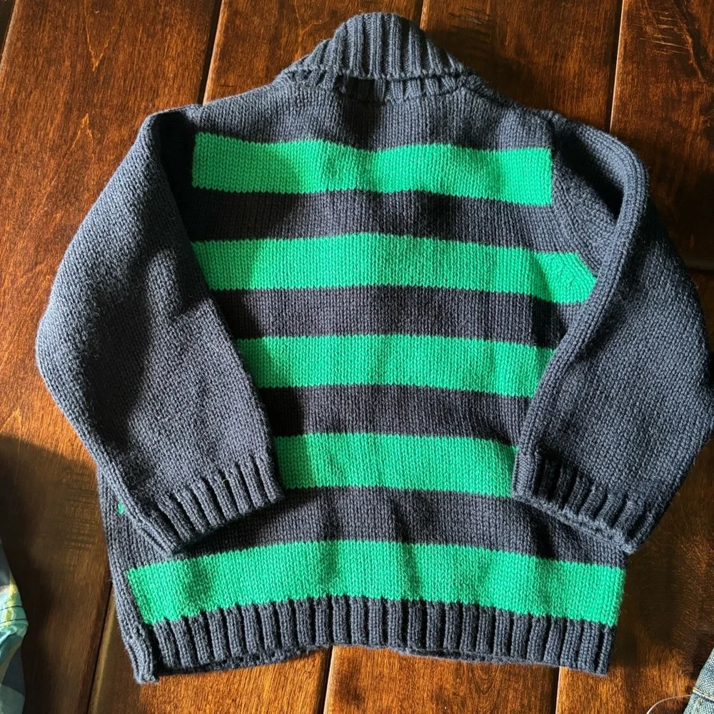 Adorable baby boy set! Jeans, polo onesie and sweater - Picture 7 of 9